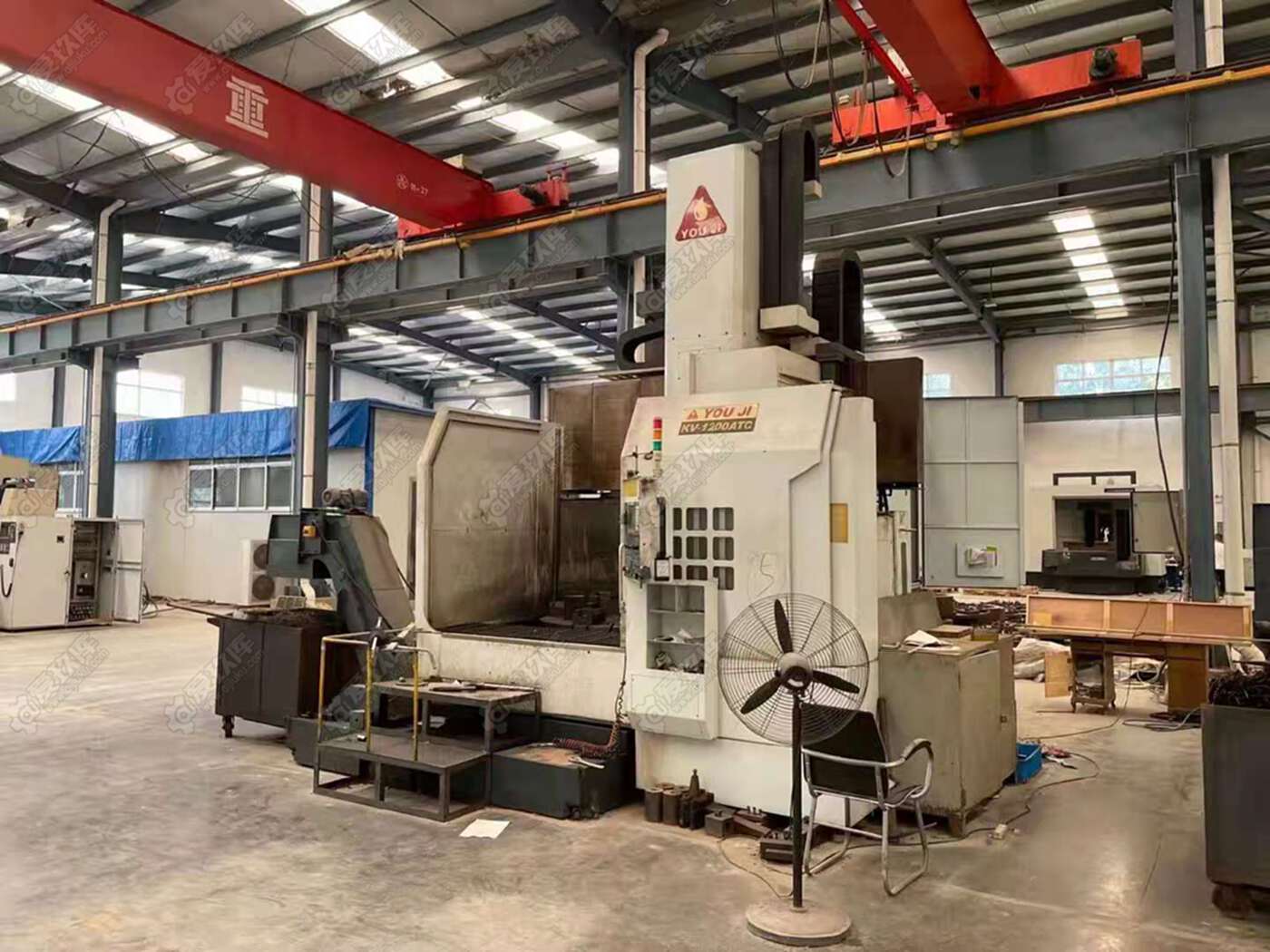 出售台湾油机数控立车kv_1200a 机床设备-车床-立车 山东省-东营市