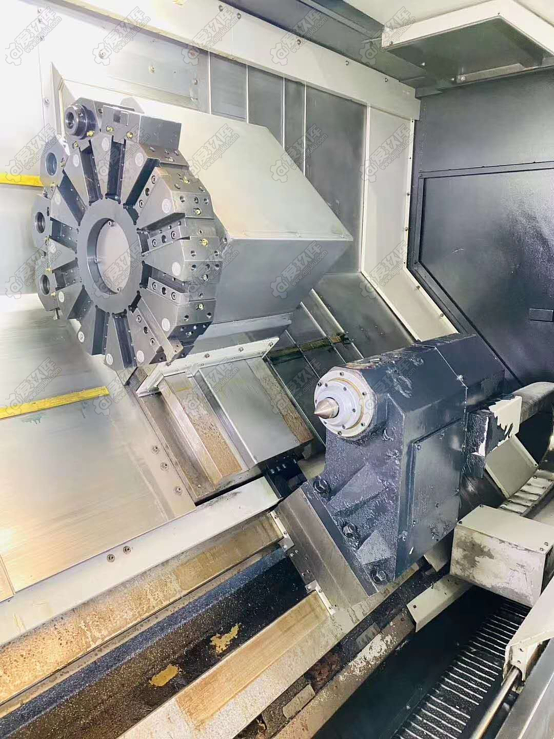 转让二手沈阳htc50100n数控斜轨车二手斜床身数控车二手斜车