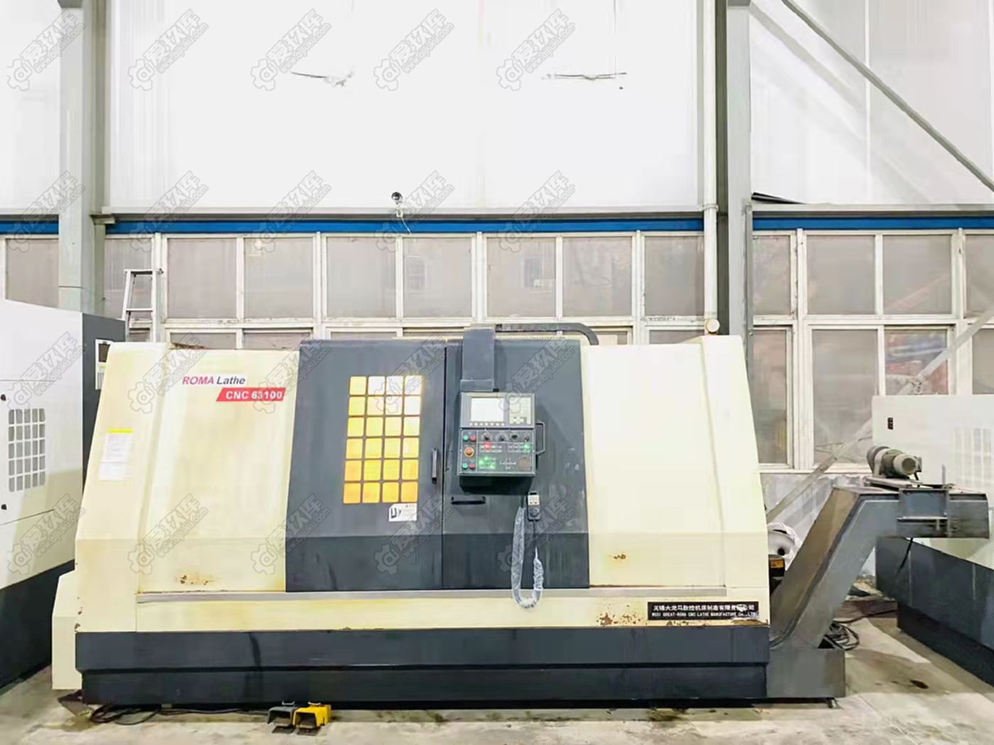 转让二手无锡大龙马CNC63100数控斜身车二手数控车二手斜轨车
